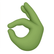 Main OK verte – symbole de qualité et d'approbation